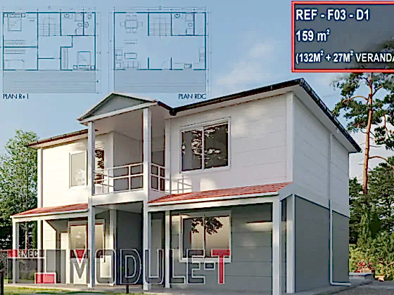 Module-T | Four-Bedroom Prefabricated Houses