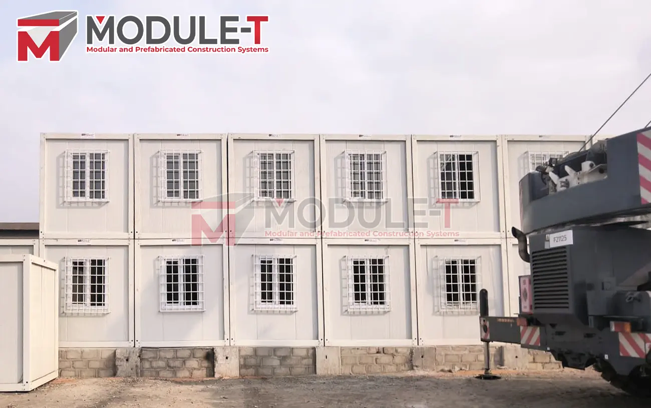 Module-T | 936 m² Two-Storey Modular Camp at Matadi Port, Kinshasa – Democratic Republic of Congo