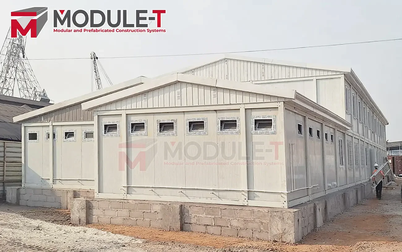 Module-T | 936 m² Two-Storey Modular Camp at Matadi Port, Kinshasa – Democratic Republic of Congo